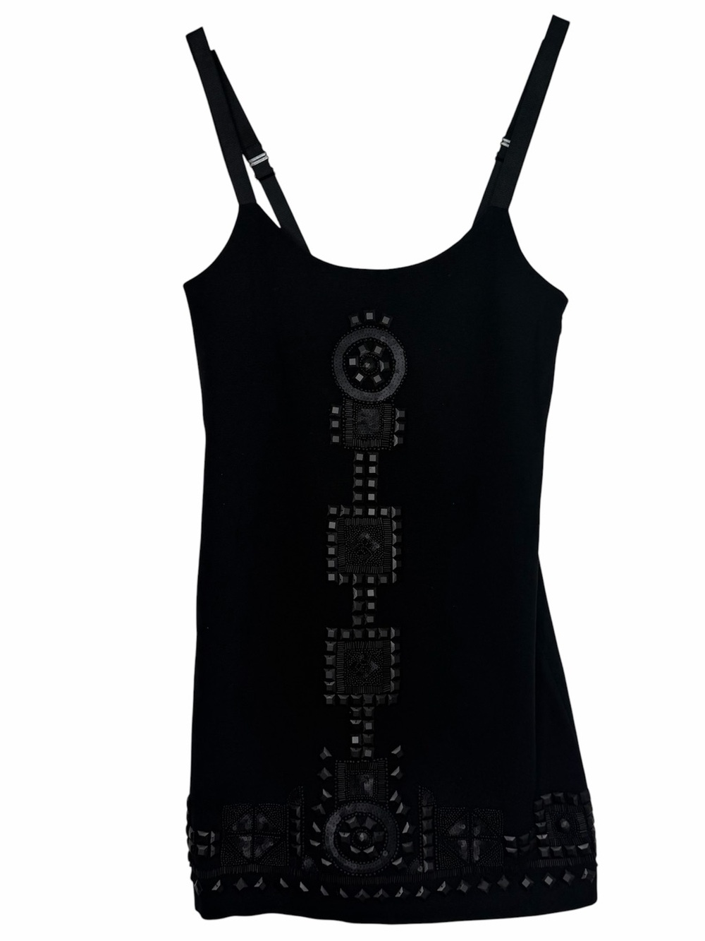 Theory Black Embellished Mini Dress Sasha 4 beaded